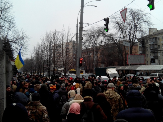 “Айдар” перекрыл движение на Воздухофлотском проспекте (фото)