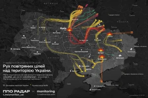 Для атаки на Київ, Дніпро, Харків, Запоріжжя та інші регіони рф застосувала 73 ракети різних типів та 656 БпЛА, - Повітряні сили